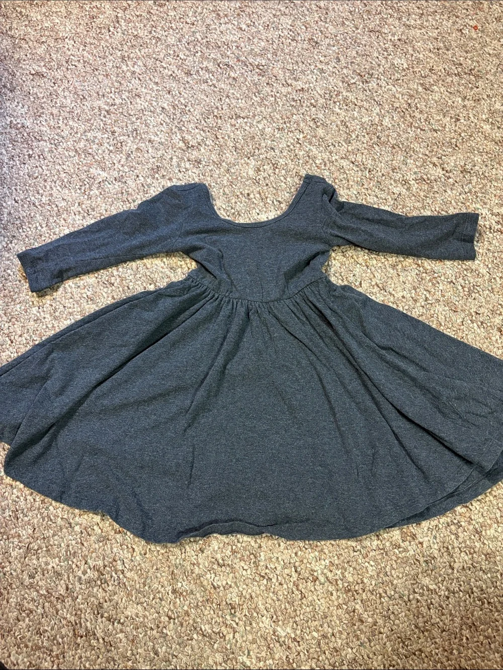 Girls' Long Sleeve Charcoal Twirl Dress Alice and Ames size 5